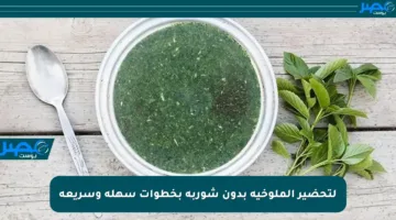 لتحضير الملوخية بدون شوربة بخطوات سهلة وسريعة